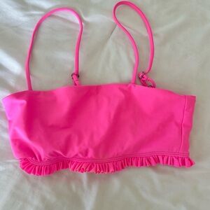 Aila Blue,  Pink Ruffled Bikini Top and 2 pairs of high waisted swim shorts